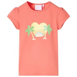 Kinder-T-Shirt Korallenrosa 128