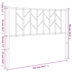 Kopfteil Metall Schwarz 107 cm