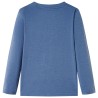 Kinder-Langarmshirt Blau Melange 140