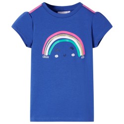 Kinder-T-Shirt Kobaltblau 128