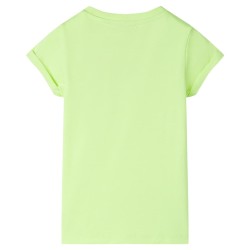 Kinder-T-Shirt Neongelb 140