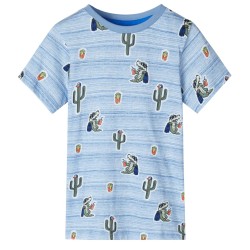 Kinder-T-Shirt Blaumischung 128