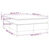 Boxspringbett mit Matratze Dunkelblau 140x200 cm Samt