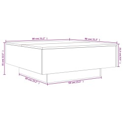 Couchtisch Sonoma-Eiche 80x80x31 cm Holzwerkstoff