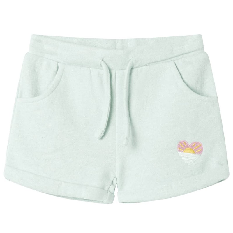 Kindershorts mit Kordelzug Helles Minzgrün 104