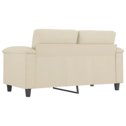 2-Sitzer-Sofa Creme 120 cm Kunstleder