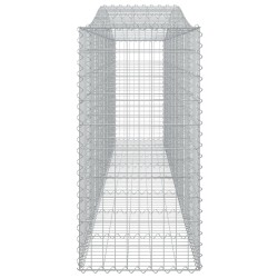 Gabionen mit Hochbogen 10 Stk 400x50x100/120cm Verzinktes Eisen