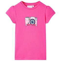 Kinder-T-Shirt Dunkelrosa 92