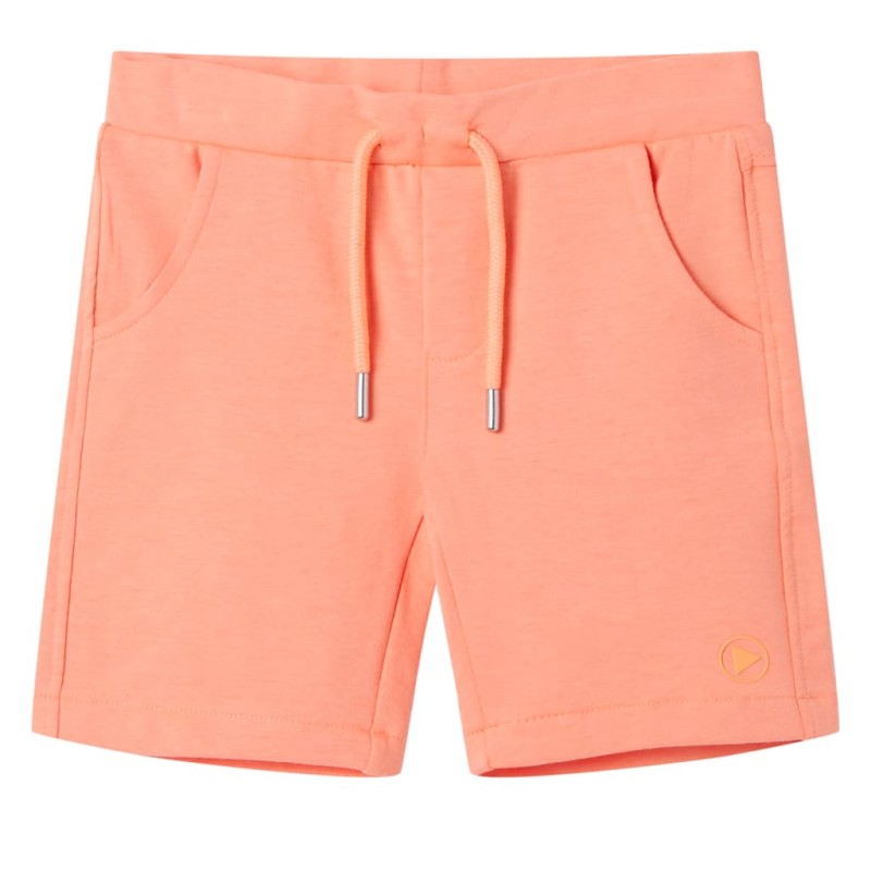 Kindershorts mit Kordelzug Neonorange 116