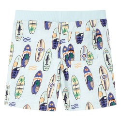 Kindershorts mit Kordelzug Sanftblau Melange 92