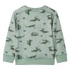 Kinder-Sweatshirt Hellkhaki Melange 92