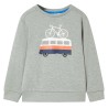 Kinder-Sweatshirt Hellkhaki Melange 92