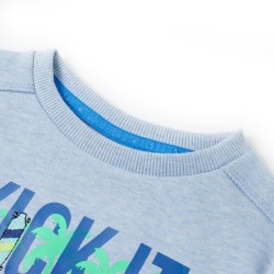 Kinder-Sweatshirt Hellblau Melange 140