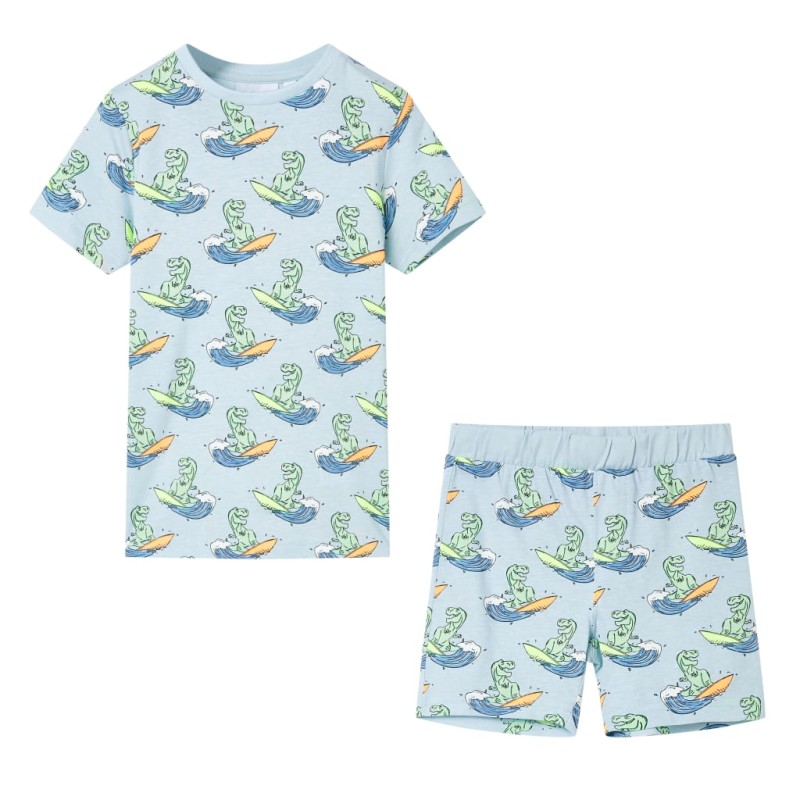 Kinderpyjama mit Kurzen Ärmeln Hellblau 104