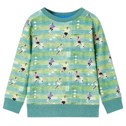 Kinder-Sweatshirt Hellgrün Melange 116