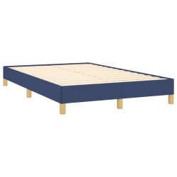 Boxspringbett mit Matratze & LED Blau 120x190 cm Stoff