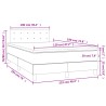 Boxspringbett mit Matratze & LED Dunkelgrau 120x190 cm Stoff