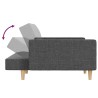 Schlafsofa 2-Sitzer mit 2 Kissen Hellgrau Stoff