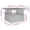 Gartentisch Schwarz 110x110x71 cm Poly Rattan und Akazienholz