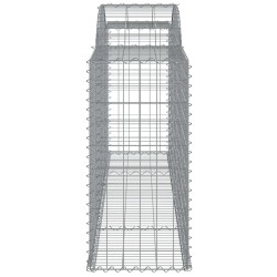 Gabionen mit Hochbogen 8 Stk. 300x50x100/120cm Verzinktes Eisen