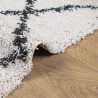 Shaggy-Teppich PAMPLONA Hochflor Modern Creme Schwarz 200x280cm