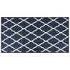 Outdoor-Teppich Marineblau Weiß 80x150 cm Beidseitig Nutzbar