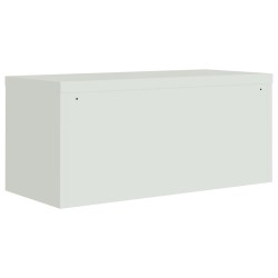 Aktenschrank Hellgrau 90x40x240 cm Stahl