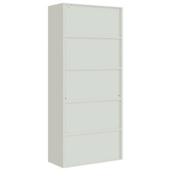 Aktenschrank Hellgrau 90x40x240 cm Stahl