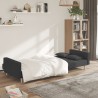 Schlafsofa 2-Sitzer mit 2 Kissen Dunkelgrau Stoff