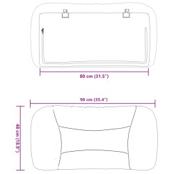 Kopfteil-Kissen Braun 80 cm Kunstleder