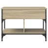 Couchtisch Sonoma-Eiche 70x50x50 cm Holzwerkstoff und Metall