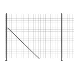 Maschendrahtzaun mit Bodenflansch Anthrazit 2,2x10 m