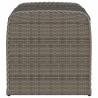 Sitzbank mit Stauraum & Kissen Grau 80x51x52 cm Poly Rattan