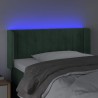 LED Kopfteil Dunkelgrün 83x16x78/88 cm Samt