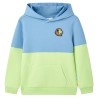 Kinder-Kapuzenpullover Blau und Zartgelb 140