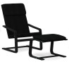 Relaxsessel mit Hocker Schwarz Stoff