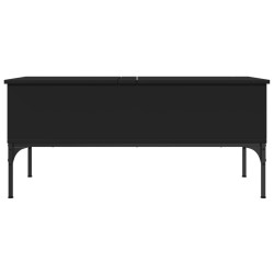 Couchtisch Schwarz 100x50x45 cm Holzwerkstoff und Metall