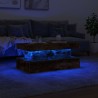 Couchtisch mit LED-Leuchten Räuchereiche 90x50x40 cm