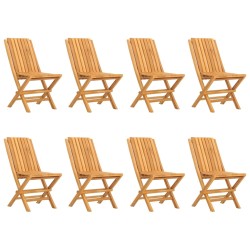 Gartenstühle 8 Stk. Klappbar 47x47x89 cm Massivholz Teak