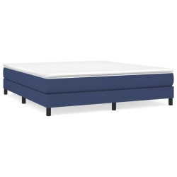 Boxspringbett mit Matratze Blau 180x200 cm Stoff