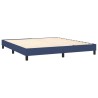 Boxspringbett mit Matratze Blau 180x200 cm Stoff