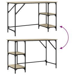 Schreibtisch Sonoma-Eiche 120x50x75 cm Metall Holzwerkstoff