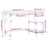 Schreibtisch Sonoma-Eiche 120x50x75 cm Metall Holzwerkstoff