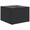 9-tlg. Garten-Sofagarnitur mit Kissen Schwarz Poly Rattan