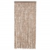 Fliegenvorhang Beige und Dunkelbraun 90x200 cm Chenille