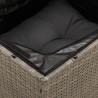 14-tlg. Garten-Sofagarnitur mit Kissen Grau Poly Rattan