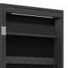 Spiegel-Schmuckschrank mit LED-Beleuchtung Wandmontage Schwarz