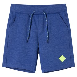 Kindershorts mit Kordelzug Blau Melange 92