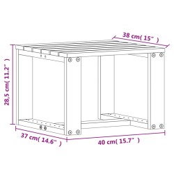 3-tlg. Garten-Lounge-Set Wachsbraun Massivholz Kiefer