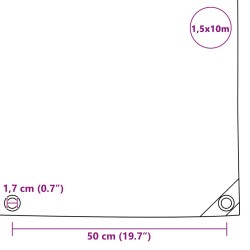 Abdeckplane 650 g/m² 1,5 x 10 m Grau